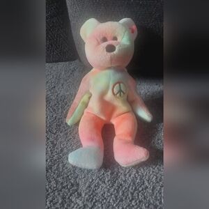 Original Beanie Baby Ty PEACE Bear 1996